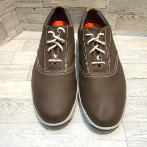 Footjoy FJ Contour Golf Shoes Mens 14M Brown Casual Spikeless